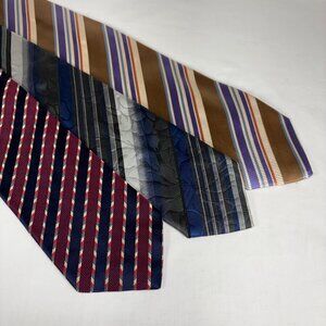 collection of 3 beautiful 7 Downie St. made in Italy all silk ties